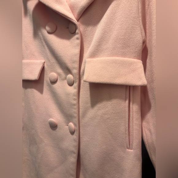 Emerson Fry Wool Cashmere Thomas Coat Double Breasted Long Pea Jacket Pink XS - Picture 9 of 17